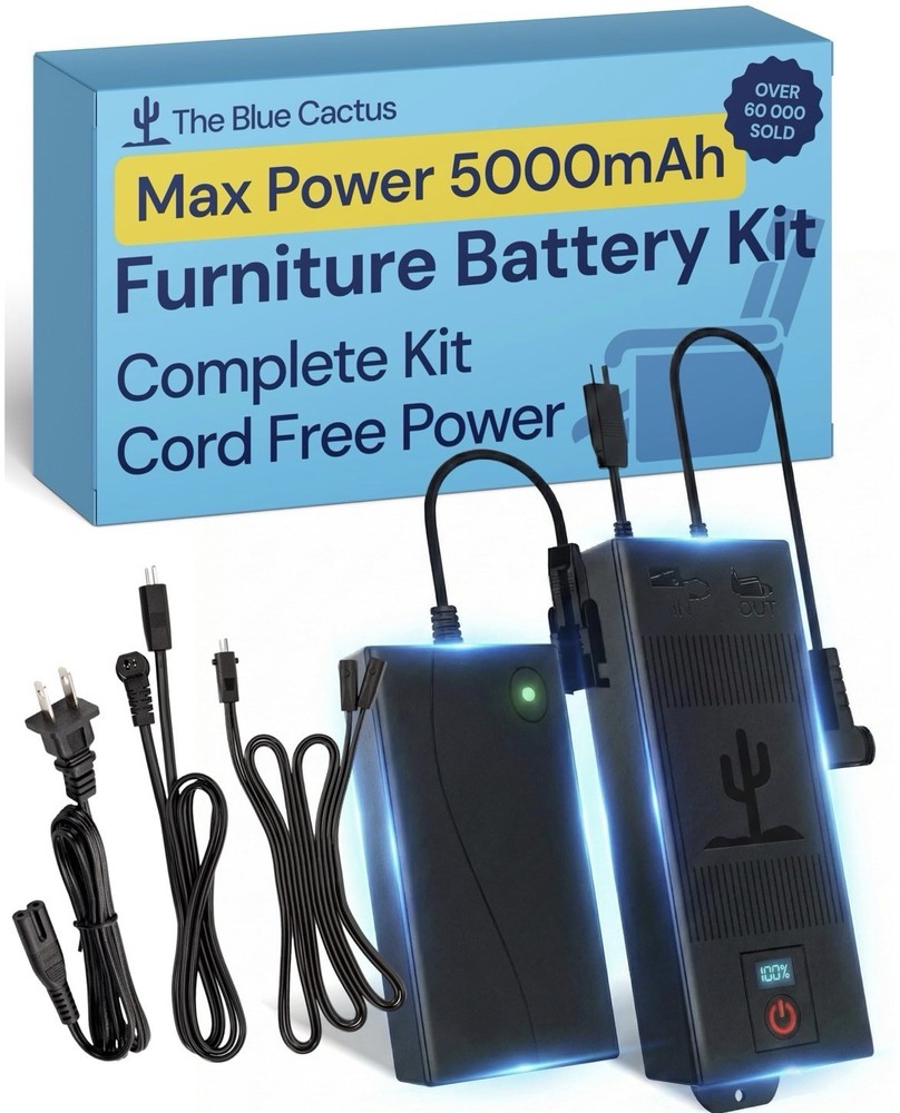The Blue Cactus Max Power 5000mAh Kit - Battery, Power 5000 mAh Battery Pack