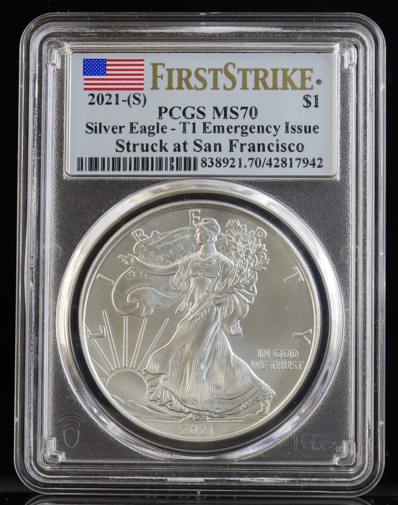 2021-(S) American Eagle Struck at San Francisco Mint PCGS MS70