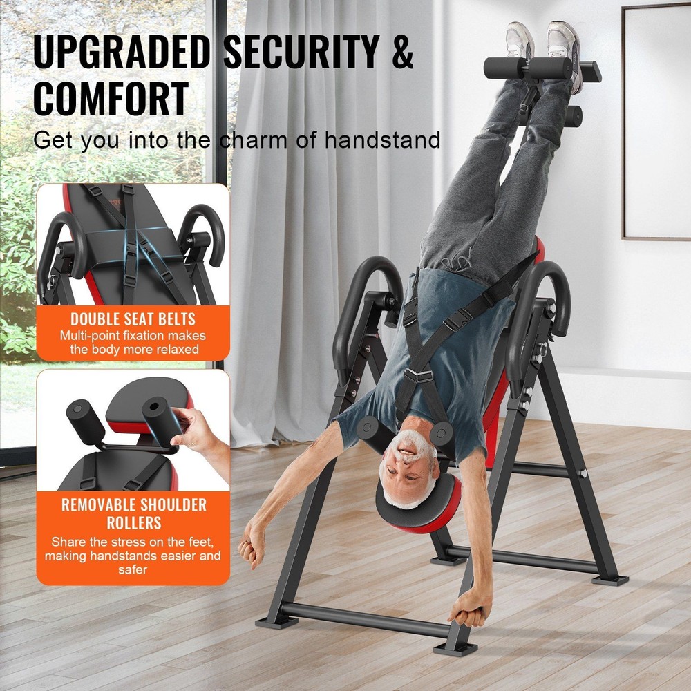 Adjustable Inversion Therapy Bench 330lb Capacity Folding Table