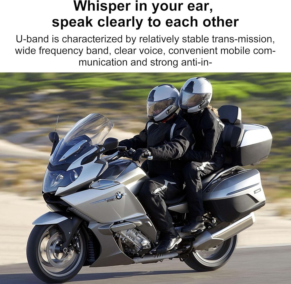 Motorcycle Bluetooth Headset 2-Pack: Waterproof & Noise Cancelling, 400M Range