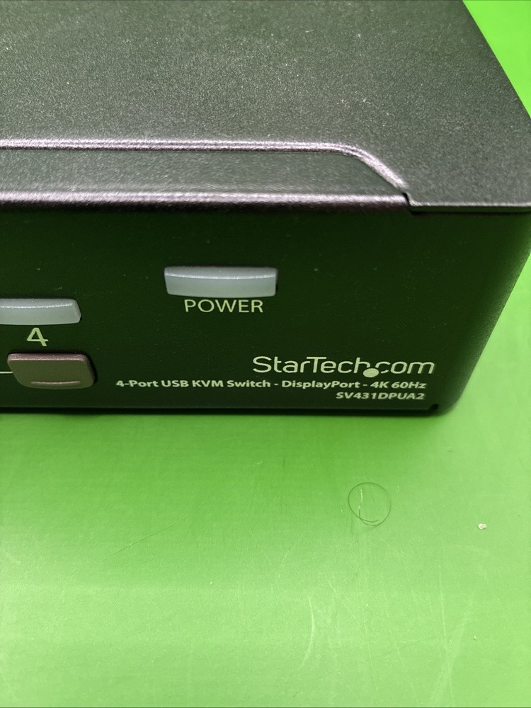 StarTech SV431DPUA2 4 Port DisplayPort KVM Switch 4K 60Hz Single Display