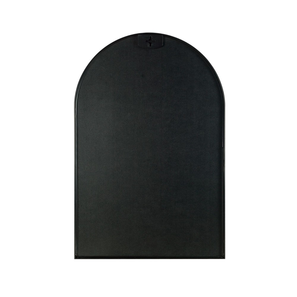Black Metal Framed Arched Bathrrom Mirror for Wall