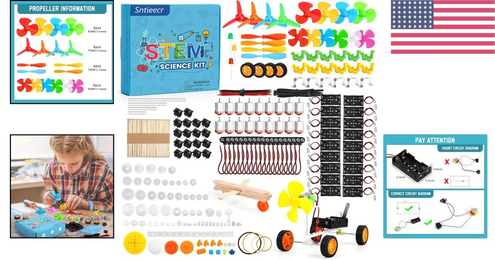 Complete 276PCS Electric Circuit Kit - High-Speed Motor & Versatile Components