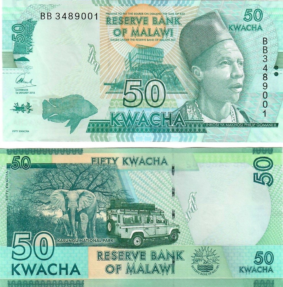Malawi 50 Kwacha 2016 UNC