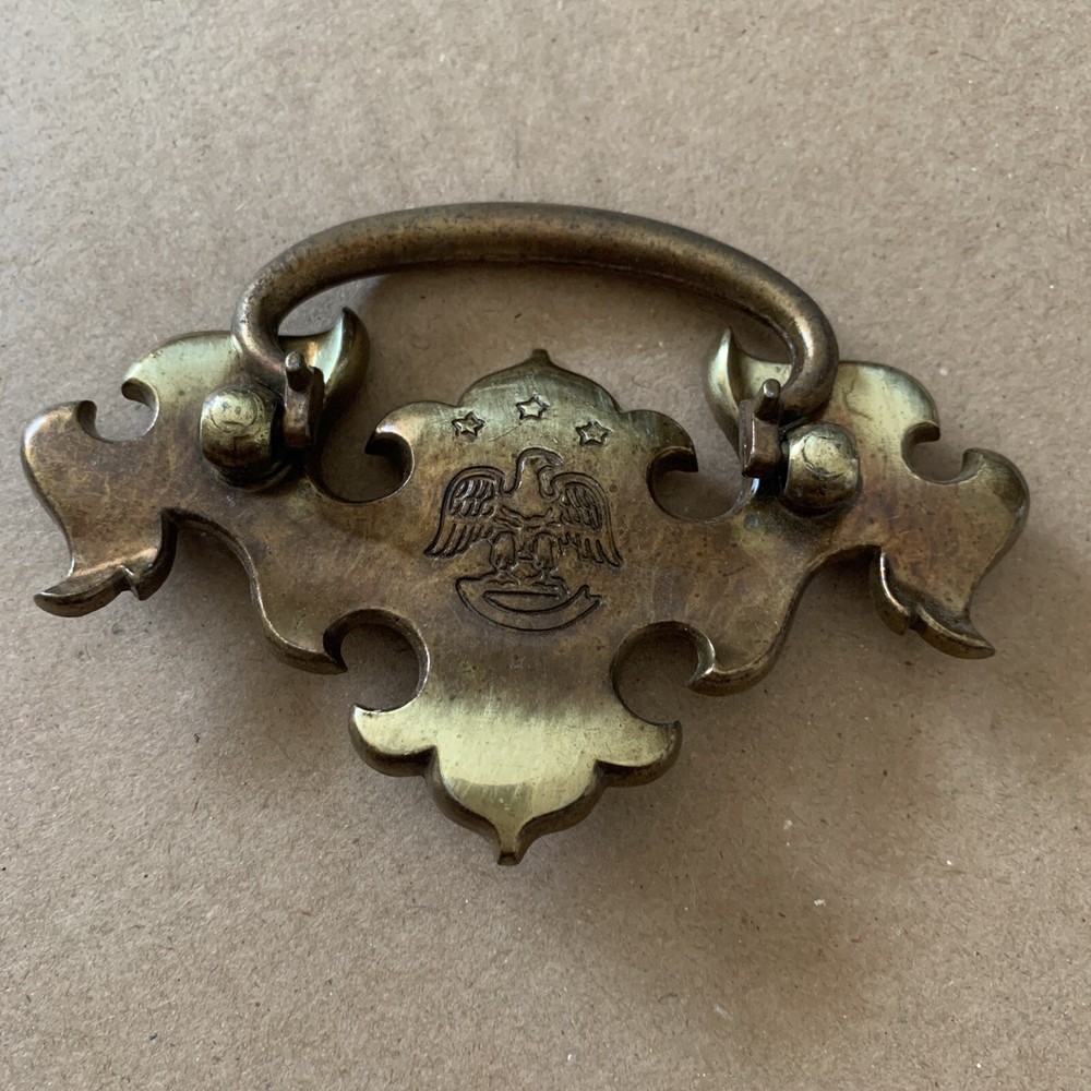 Bald Eagle Brass Antique Hardware Colonial Chippendale Drawer Pull 2,5”center K4
