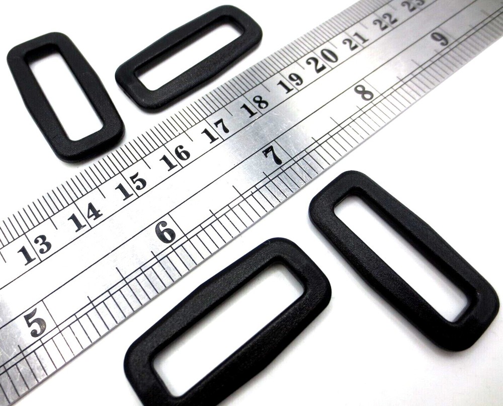 25mm 1" Wide fit Plastic Loop for Shoulder Strap Pack Belt Webbing DURABLE Black