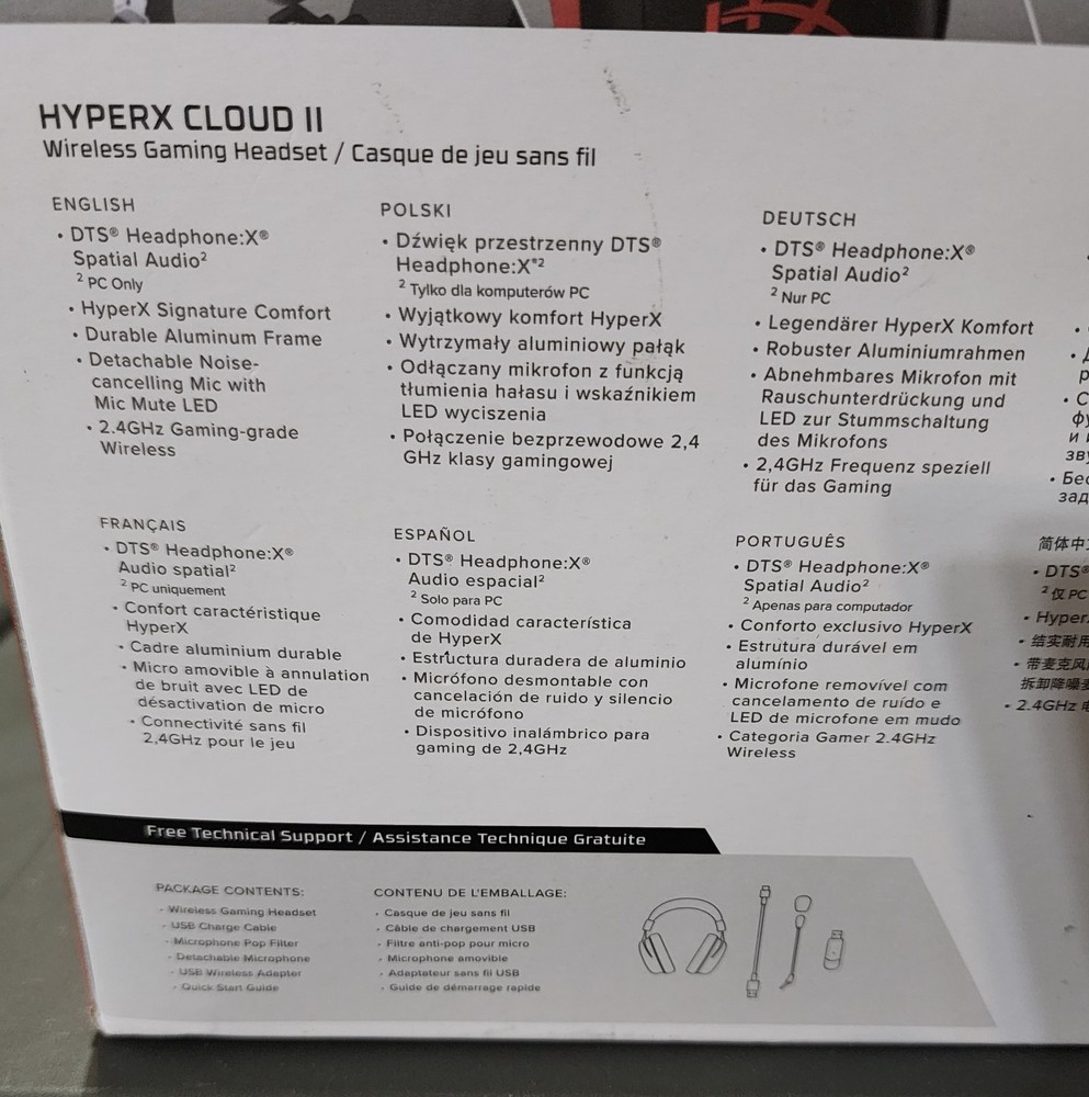 HyperX Cloud II Wireless Gaming Headset - Red