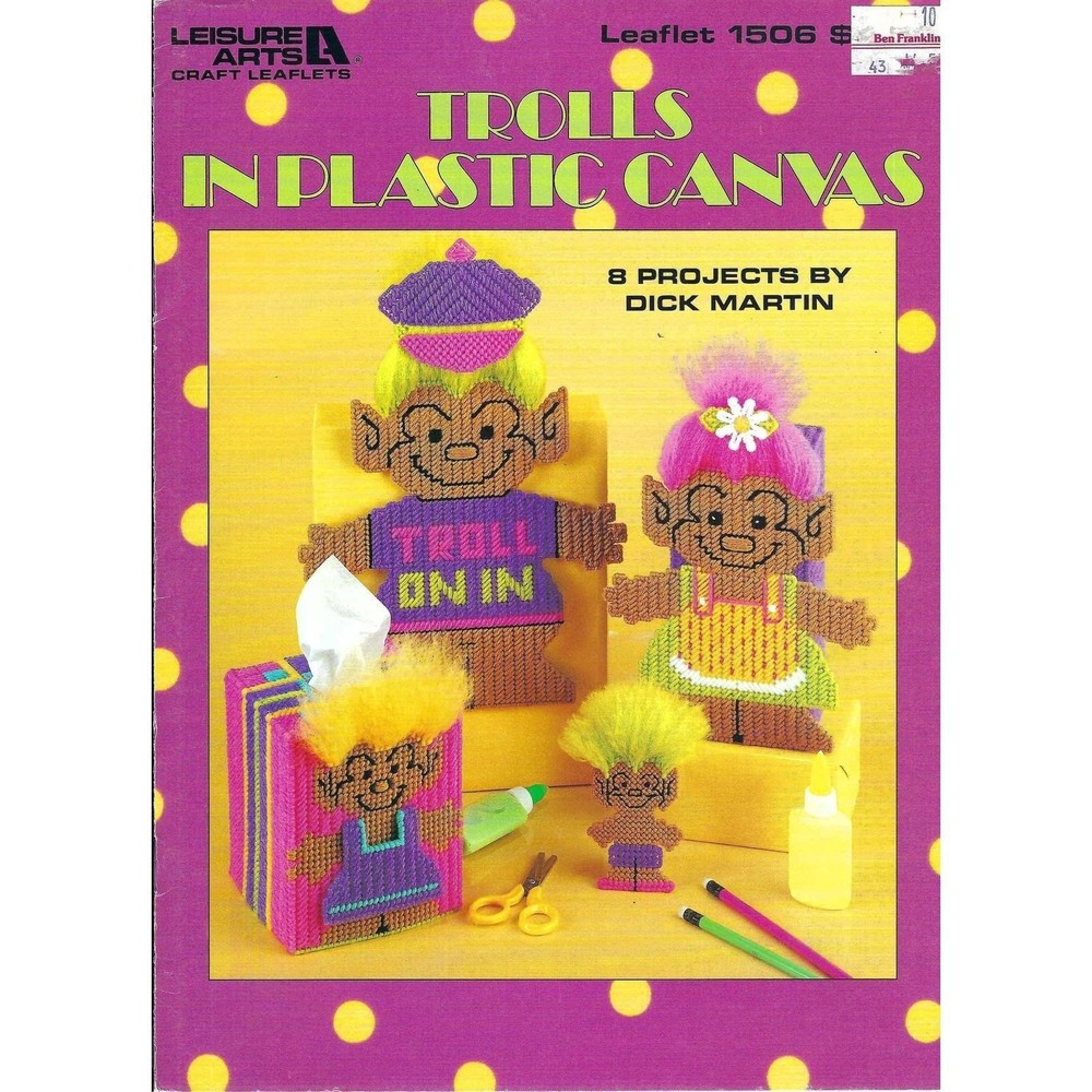 Trolls Plastic Canvas Pattern Book Leisure Arts #1506