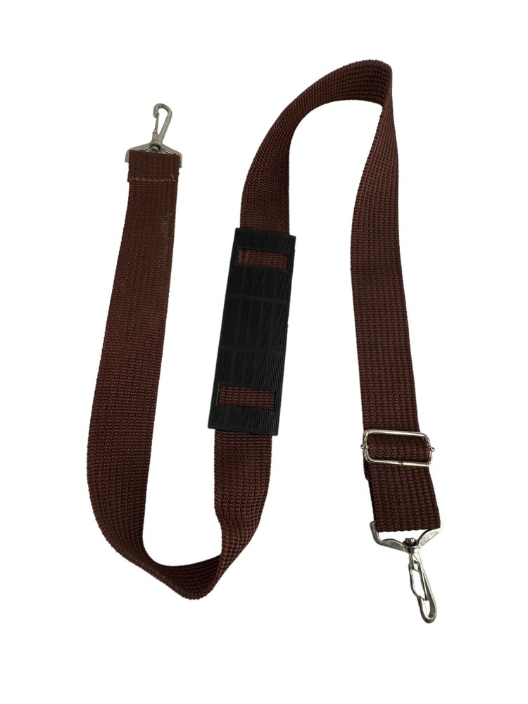 Shoulder Strap with Attachment Hooks Brown Adjustable For Luggage and More