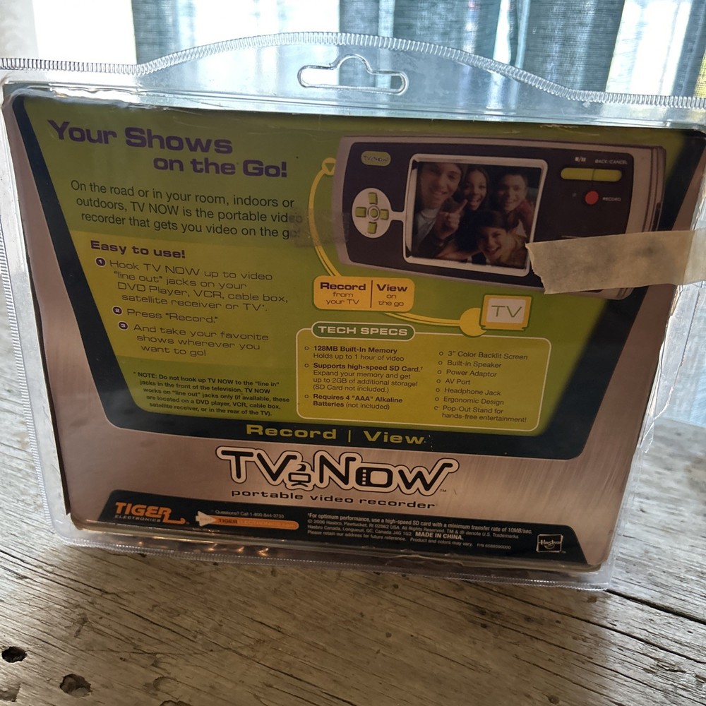 2006 Hasbro Tiger Electronics TV NOW Portable Video Recorder Read Description