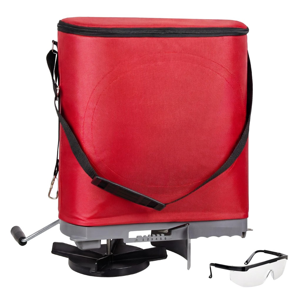 Walensee 25lb Handheld Seed Spreader Adjustable Flow Fertilizer Bag Shoulder ...
