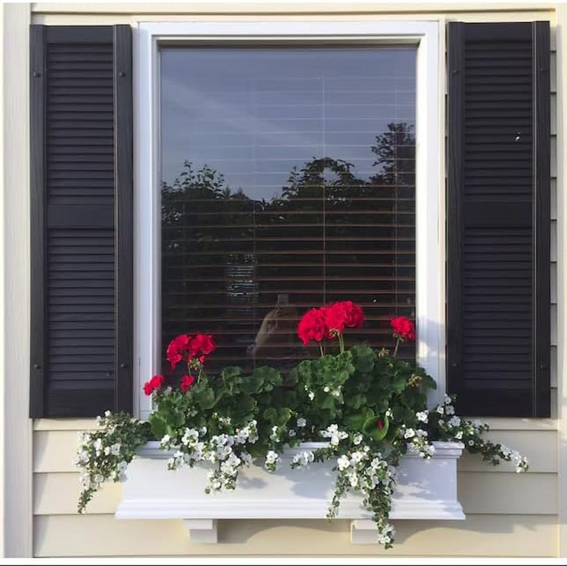 Vinyl Open Louver Shutters (1 Pair)