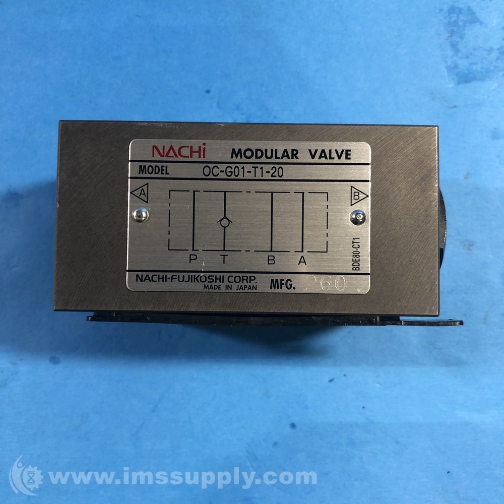 Nachi OC-G01-T1-20 Modular Check Valve FNIP