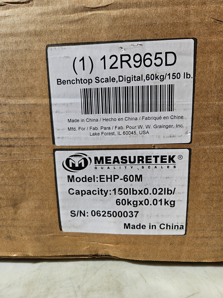 MEASURETEK 12R965 Platform Counting Bench Scale,LCD (S1Oflr)