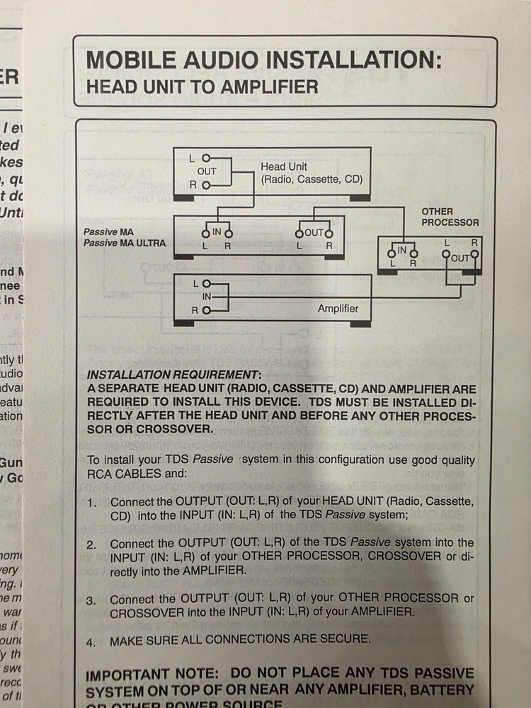 TDS PASSIVE SOUND PROCESSOR