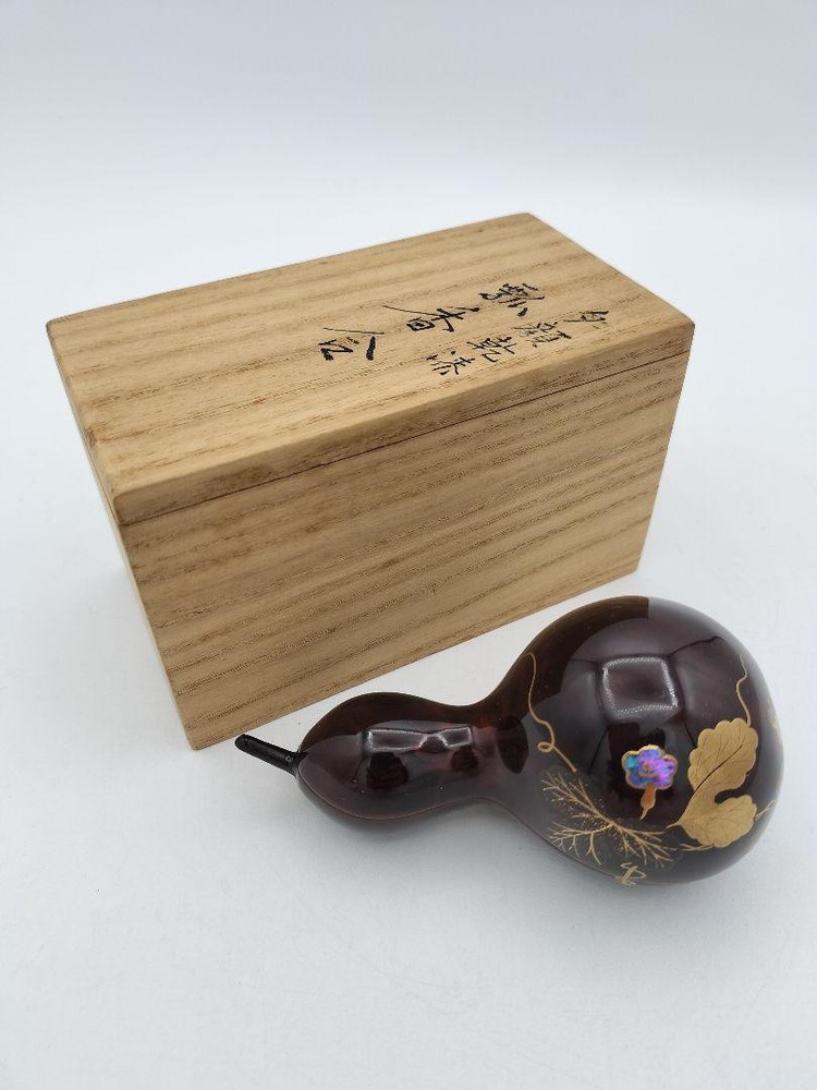Incense holder evening glory dry lacquer Dojo Munehiro Yamanaka box lacquerware