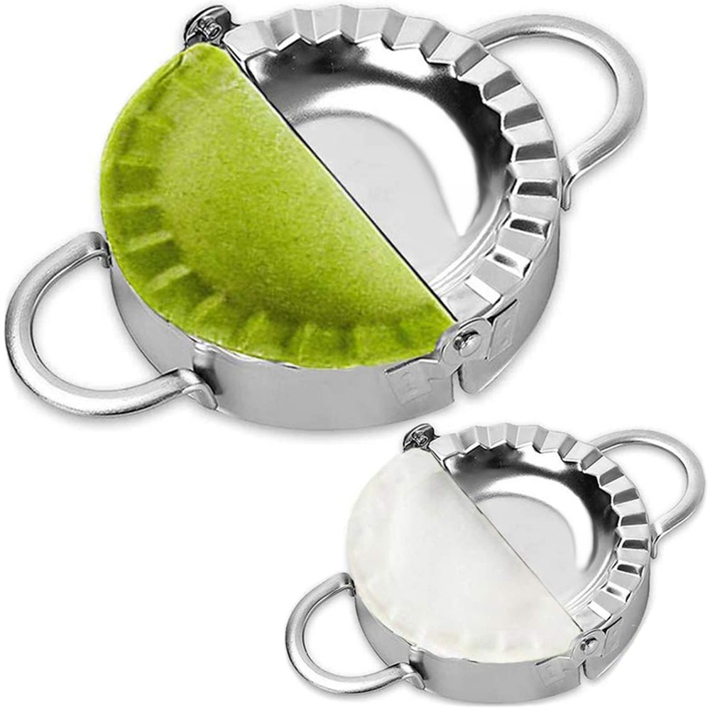 Stainless Steel Dumpling Ravioli Maker Press,AUAM 2 Pack 3.75 inch, Silver