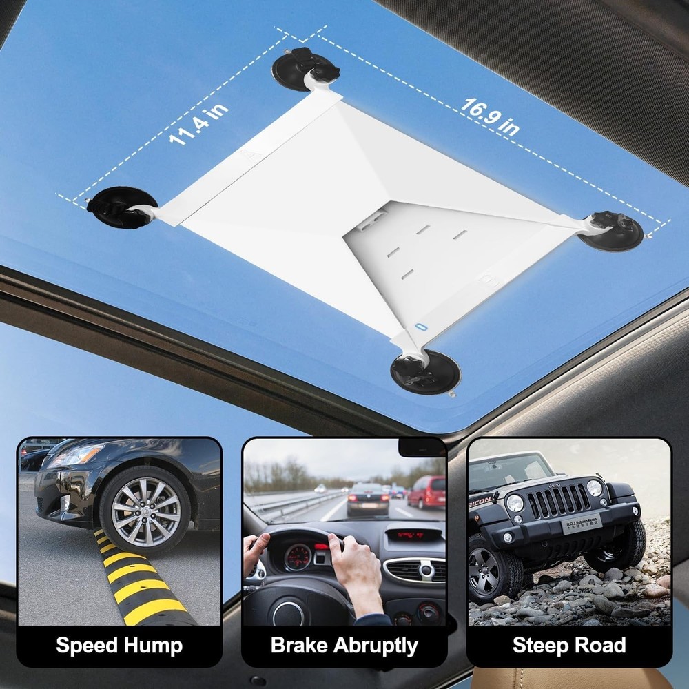 Durable Starlink Mini Mount with Powerful Suction - Easy Install for Travelers
