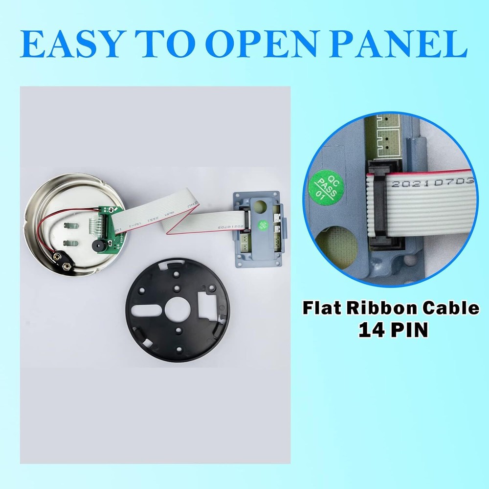 Gun Safe Lock Replacement Chrome Keypad with Solenoid Electronic Digital Lock