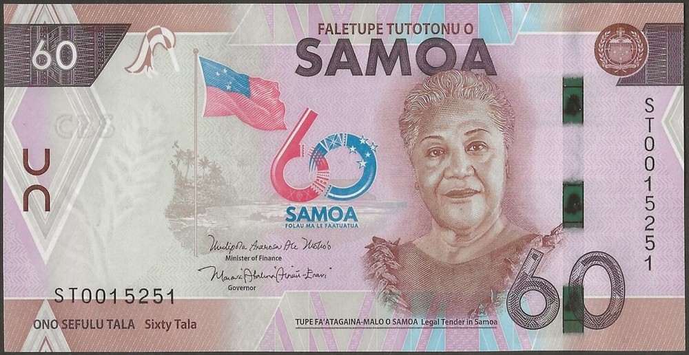 SAMOA B122 60 TALA 2023 60th Annv Comm @ Ebanknoteshop