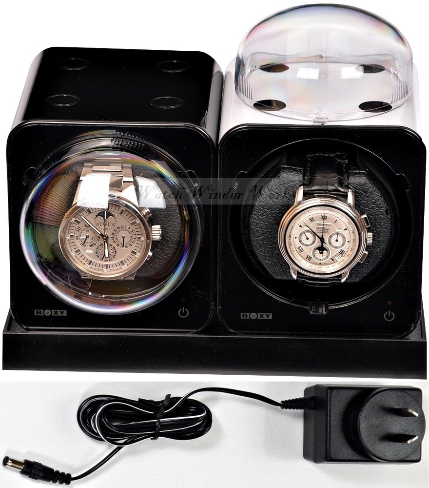 Fancy Brick Dual Automatic Watch Winder system-model: 2FB-E2-CLRS,expand to 6x