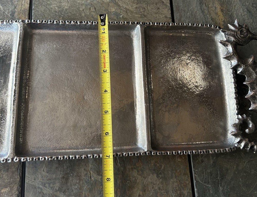 Mudpie Vintage Silver Seaside Serving Tray