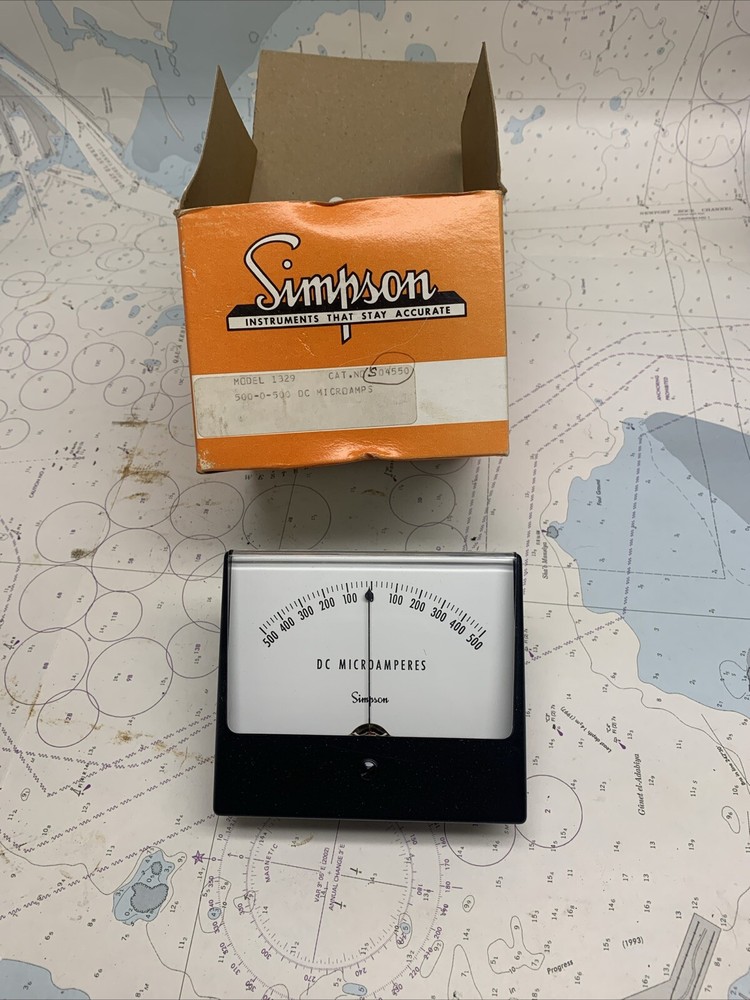 Simpson Model 1329 Panel Meter 0-500 DC Microamps Cat No 504550