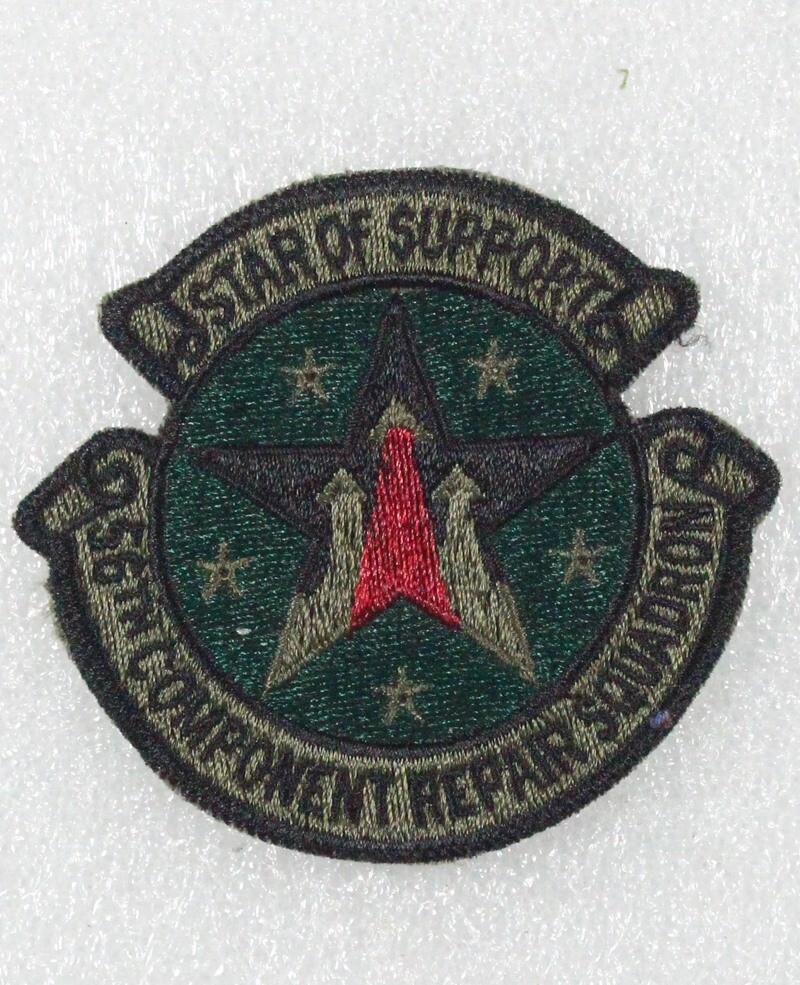 USAF Air Force Patch: 56th Component Repair Squadron "Star of Support" subdued