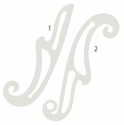 Ship Curves Set of 2 Acrylic Drafting Ruler Pattern Making Tailoring Design Tool