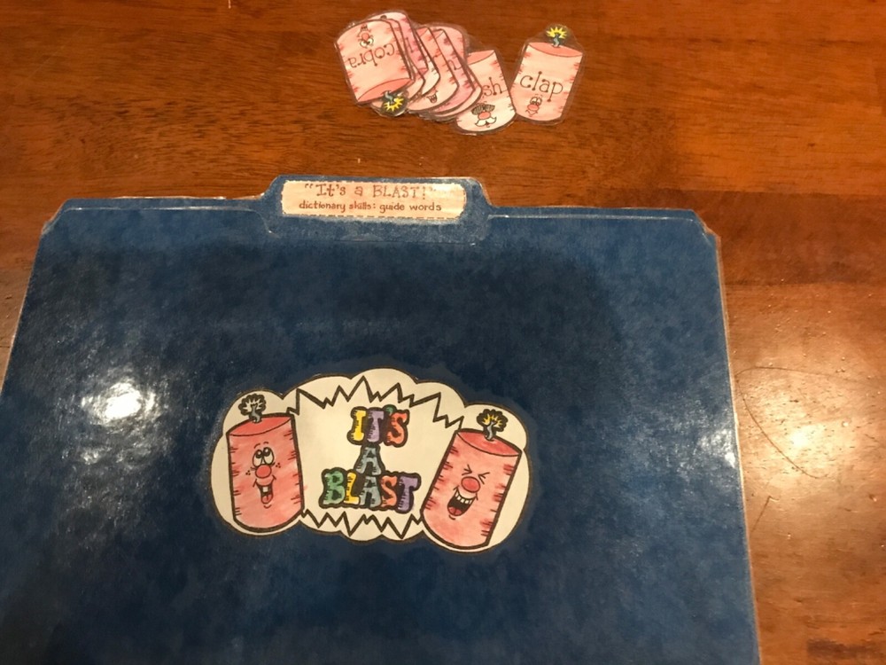 It’s a Blast!  Guide words 1-4 grades language arts file folder game