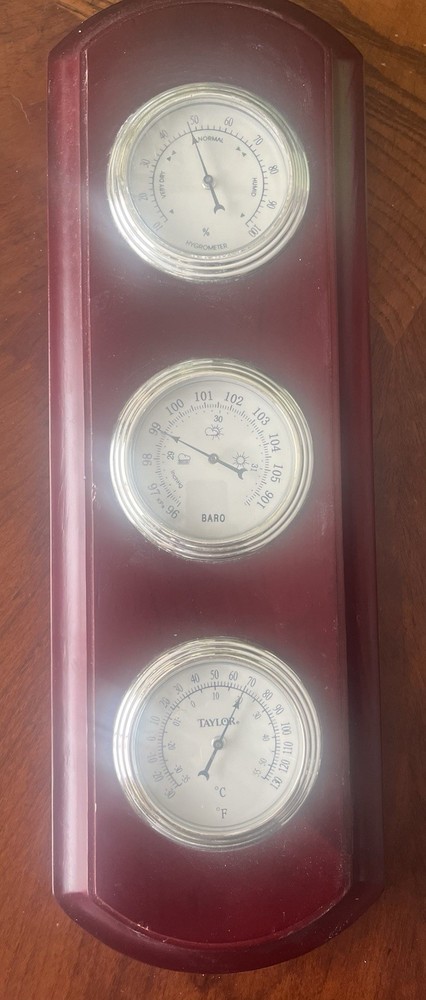 Taylor 3 Dial Hygrometer, Barometer, Thermometer