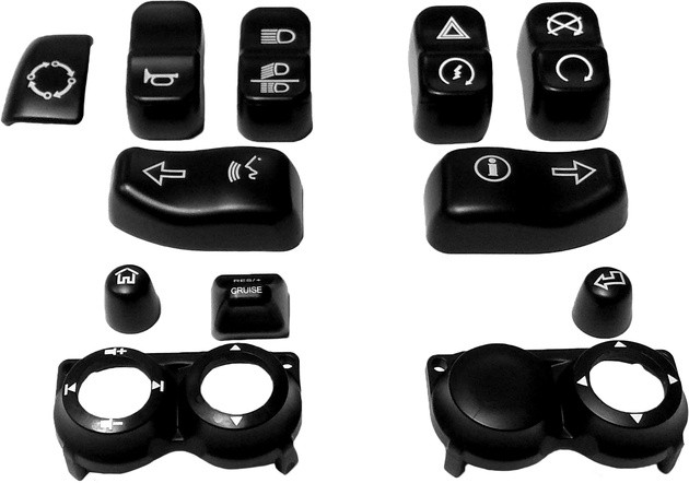HardDrive Switch Caps Black #370342 Harley Davidson