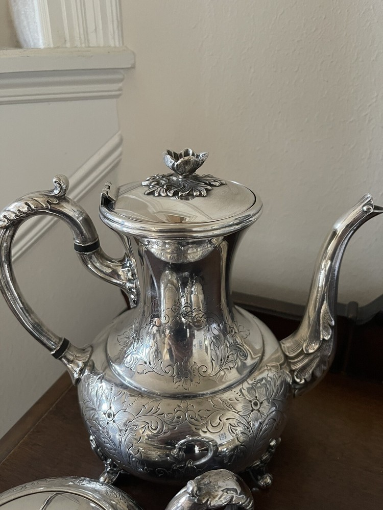 Antique 3 Piece Silver plate Coffee Set