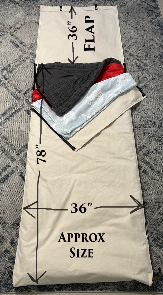 "Combo Pack" Regular Size Canvas Bedroll And Bag (Both are Included in this Kit)
