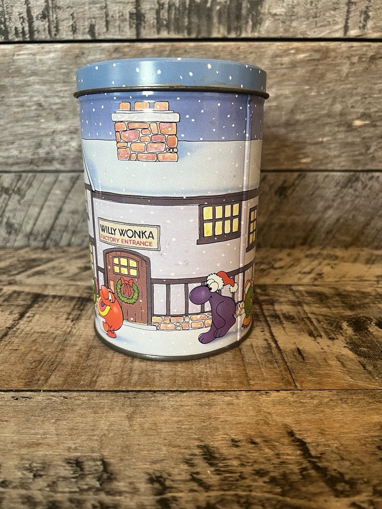 Willy Wonky Candy Factory Tin Container Vtg 1995 Kitchen Decor