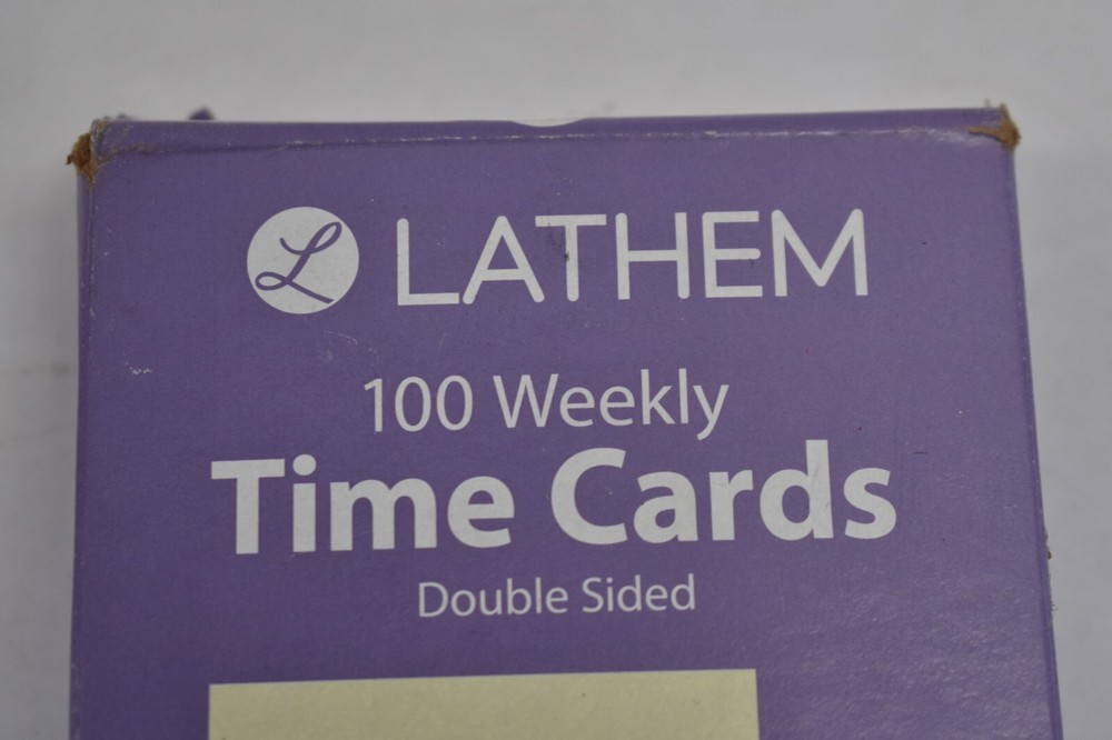 Lathem Weekly Time Cards Double Sided 100 Pack For Model 2121/Side Print