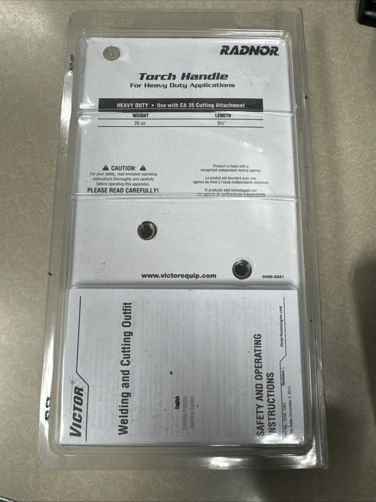 Radnor Heavy Duty Torch Handle Victory Style