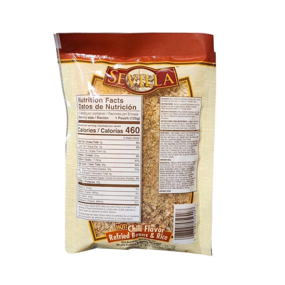Generic refried beans 3 Pack, Hot, 1 Ounce Pack of 1