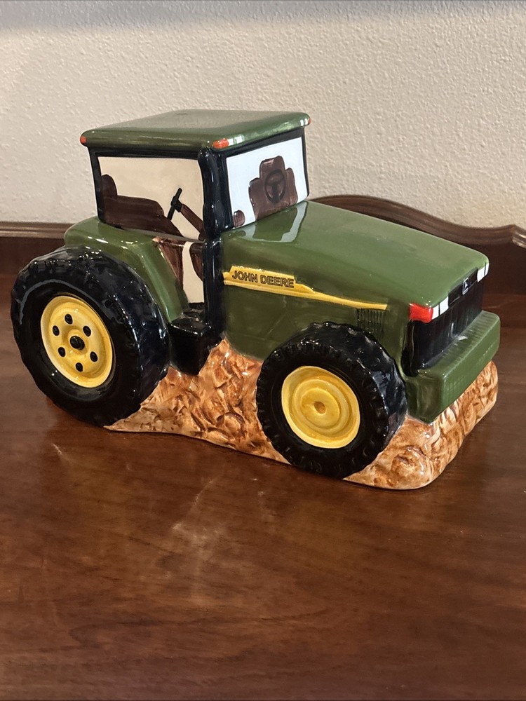 John Deere Tractor Ceramic Cookie Jar by Gibson 2000 Model Vintage Licensed