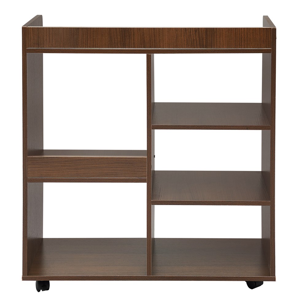 Rolling Printer Stand W/ Three-section Storage Office Filing Cabinet For Office