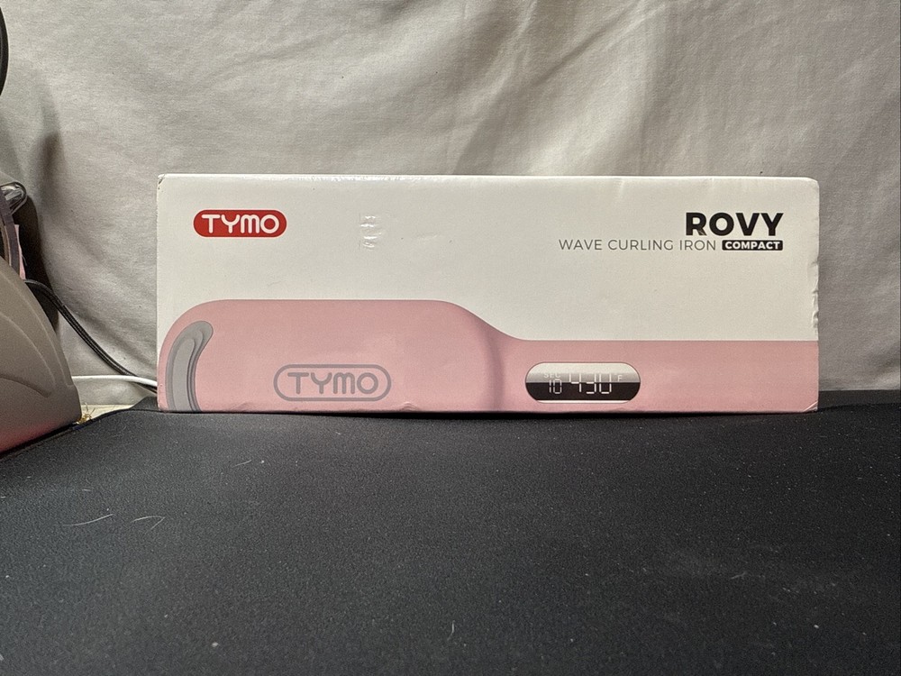 Tymo Rovy Pink Wave Curling Iron Compact Ceramic Barrel Ionic Technology