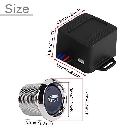 Universal 12V LED Car Engine Start Push Button Start Switch Ignition