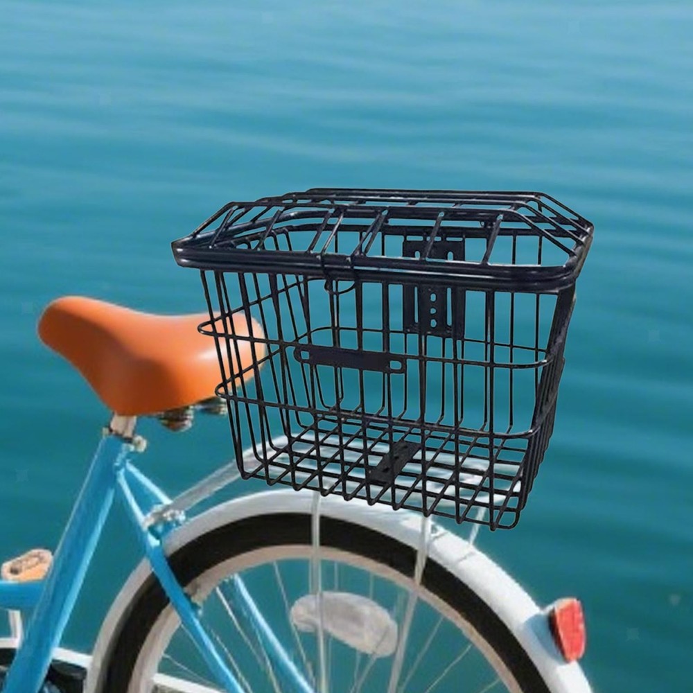 Bicycle Front Rear Basket Bin Universal Mount Reinforced Easily Install