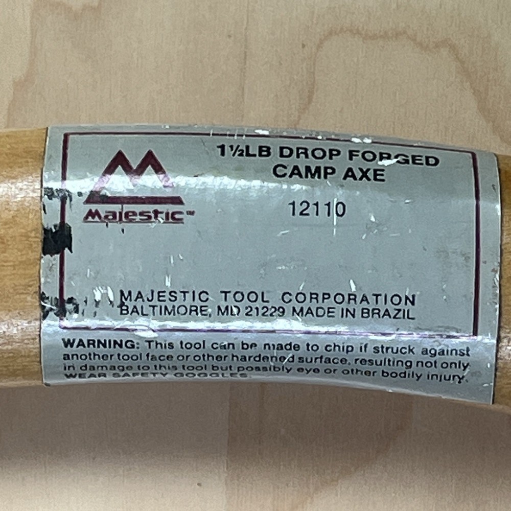 VTG Majestic Tools Tomahawk Hatchet Axe 12110 EUC