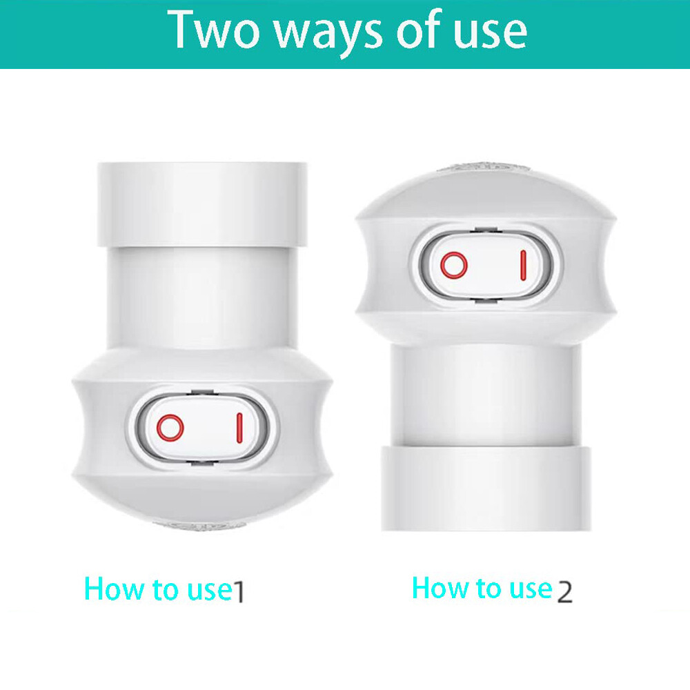 2Pcs Outlet to Socket Adapter E26/E27 Plug-in Light Socket 3-Prong Outlet Socket