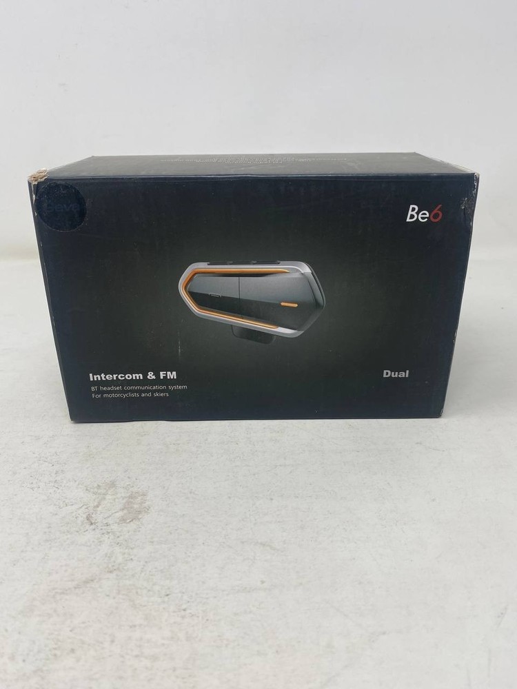 Be6 2Pcs Motorcycle Helmet Bluetooth Intercom Headset front &back Rider Open Box