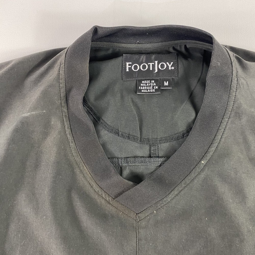FootJoy Pullover Windbreaker Jacket Mens Medium Golf V-Neck Zip Pocket