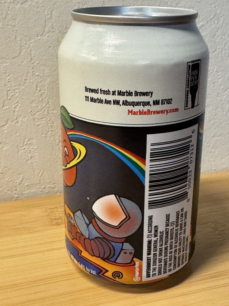 Marble Wheating Rainbow Ale - Empty Beer Can - Bottom Opened