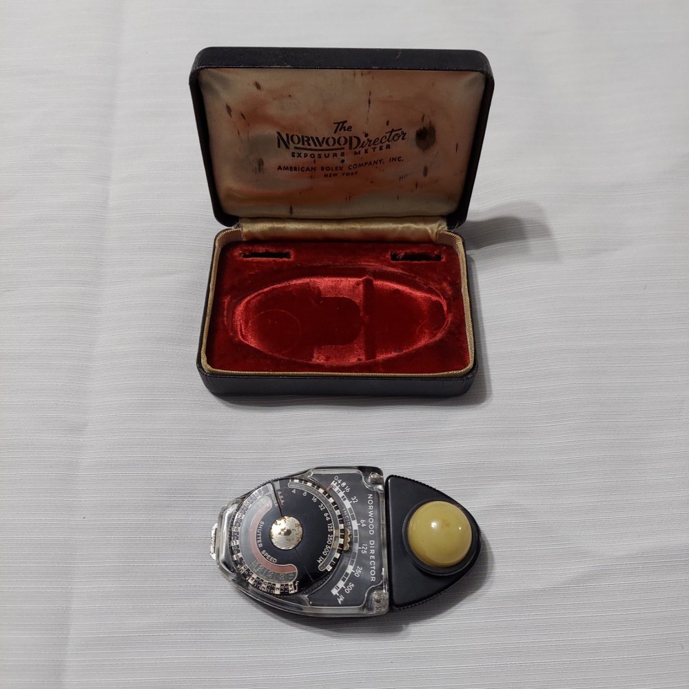 Norwood Director Exposure Meter Vintage Camera Light Meter w/ Case Untested