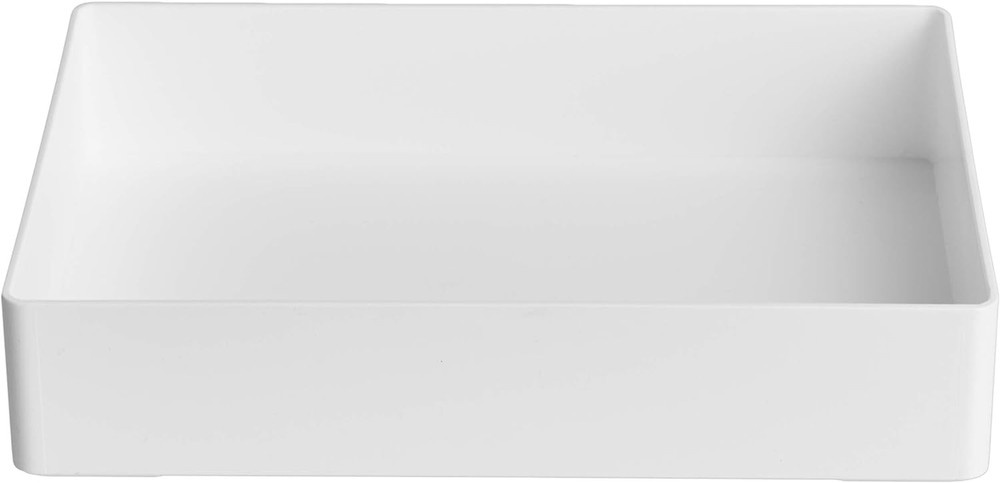 Rectangular Plastic Desk Organizer with Storage Trays, Accessory Tray, Drawer Or